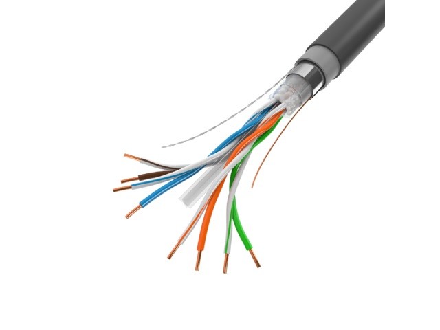 Kabel sieciowy FTP skrętka, Drut 305 m kat. 6 CU Czarny Zewnętrzny Żelowany Lanberg - obrazek 2