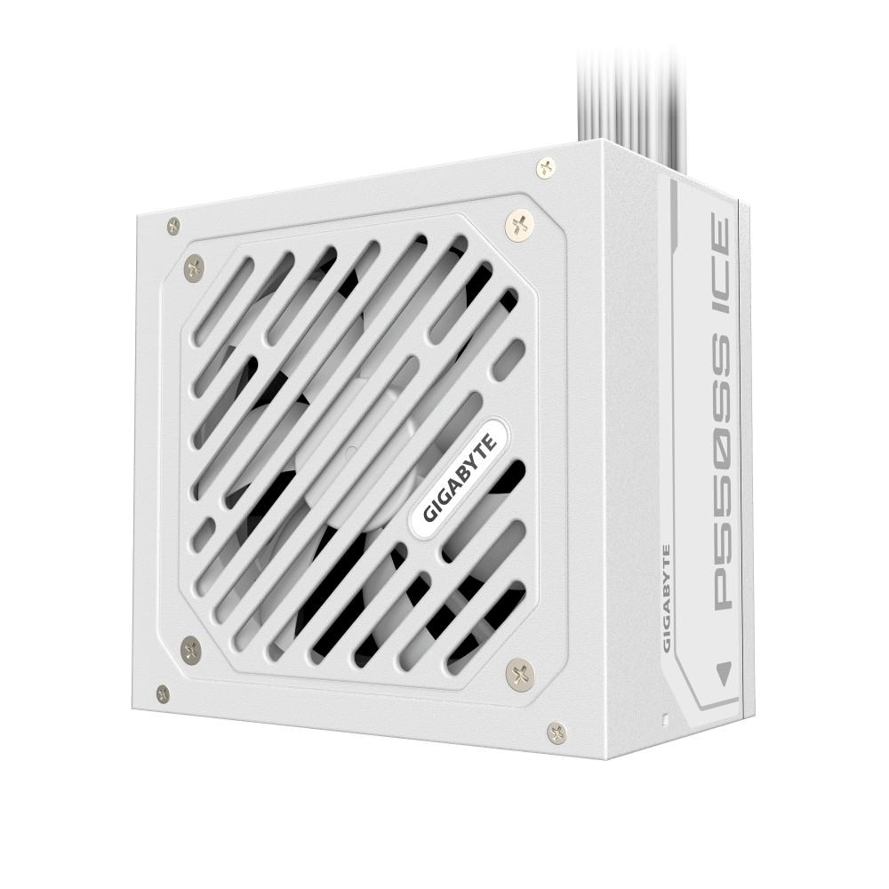 Zasilacz ATX 550W Gigabyte P550SS ICE 80 Plus Silver Biały - obrazek 4