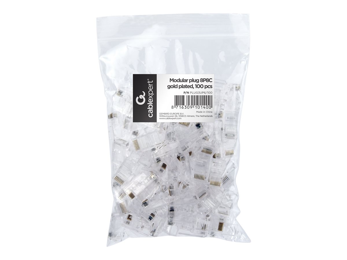 Wtyk RJ45 zaciskany kat.5e UTP 100 szt.  Gembird