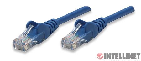 Kabel RJ45/RJ45 10 m Patchcord Kategoria 5e Niebieski