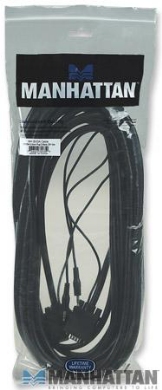 Kabel SVGA HD15 męski na HD15 męski + mini Jack, ekranowany 5 m Manhattan - obrazek 2