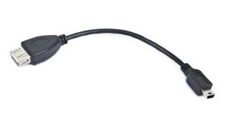 Kabel OTG USB 2.0 żeński na miniUSB męski (5-pin) 0.15 m Gembird - obrazek 2