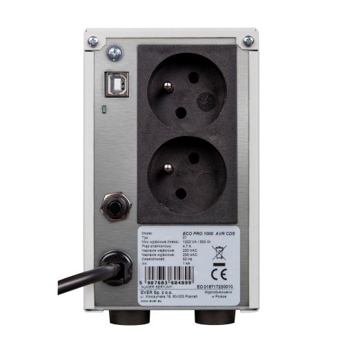 Zasilacz awaryjny UPS - Ever Eco Pro 700 AVR CDS - obrazek 4