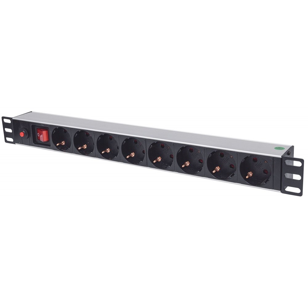 Listwa zasilająca Intellinet rack 19" 1U 250V/16A 8x Schuko 3.0 m - obrazek 3