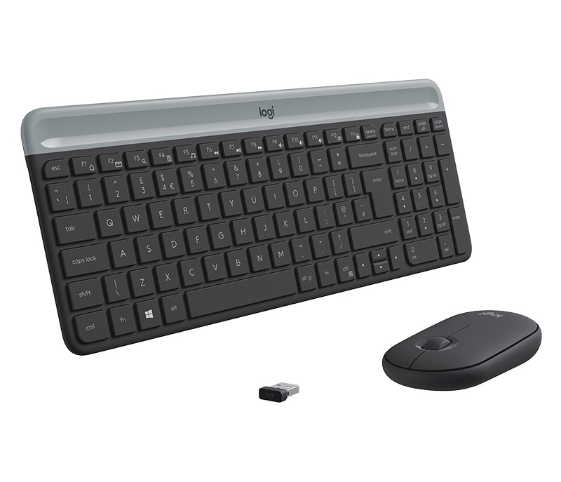 Zestaw bezprzewodowy klawiatura + mysz Logitech MK470 Szary - obrazek 5