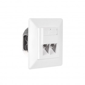 Gniazdo podtynkowe 2xRJ45 8p8c UTP Cat6