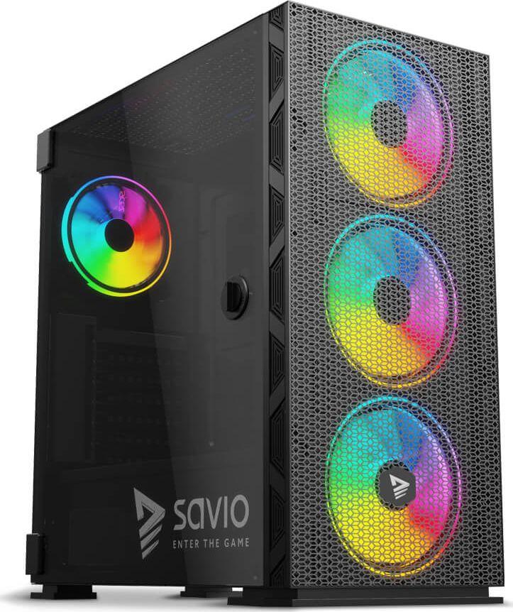 Obudowa Savio Raptor X1 ARGB Mesh/Glass