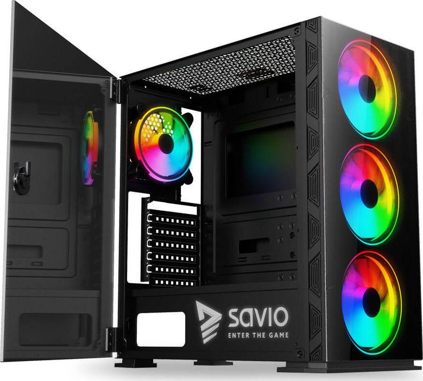 Obudowa Savio Prime X1 ARGB Glass - obrazek 2