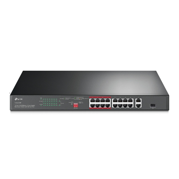 Switch TP-Link TL-SL1218P 16x10/100 MB/s + 2-Port Gigabit 1xSFP PoE+