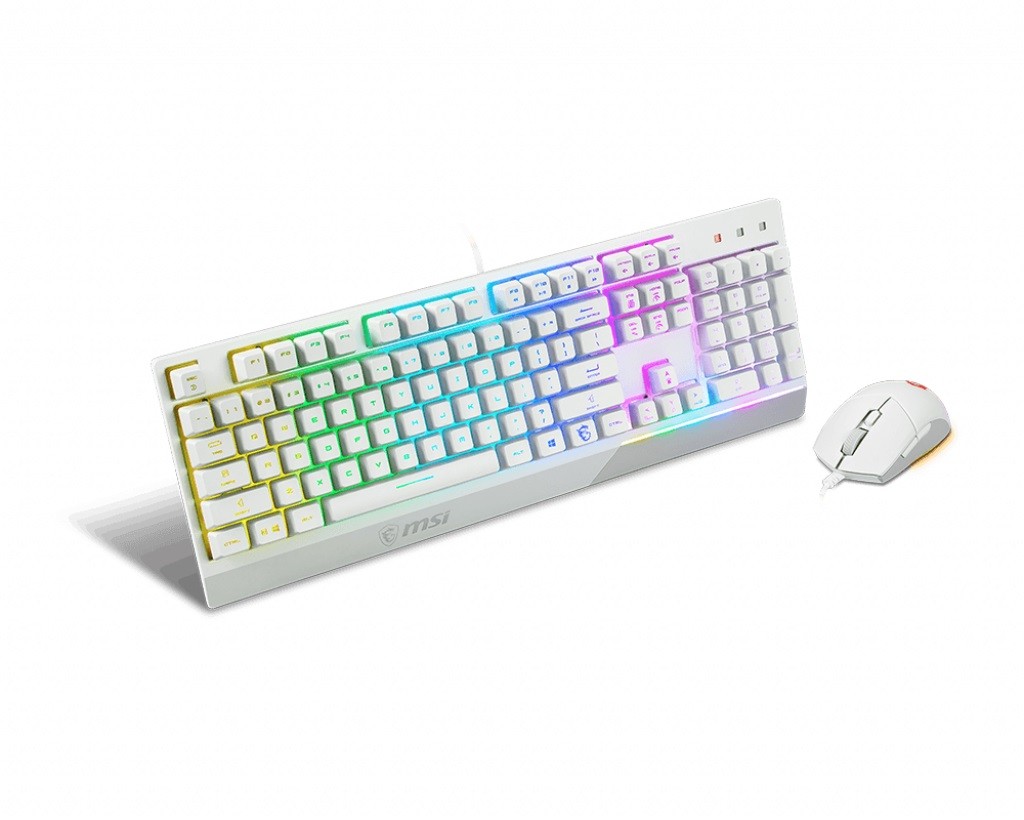 Zestaw klawiatura + mysz MSI Vigor GK30 Combo Biała - obrazek 2