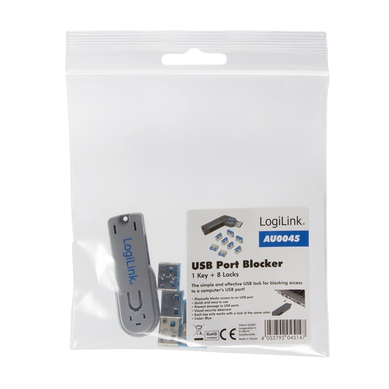 Blokada portu USB LogiLink 8 szt. z kluczem - obrazek 3