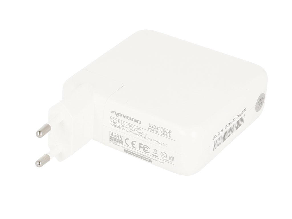 Zasilacz sieciowy do laptopa USB Type-C 100W Biały - obrazek 3