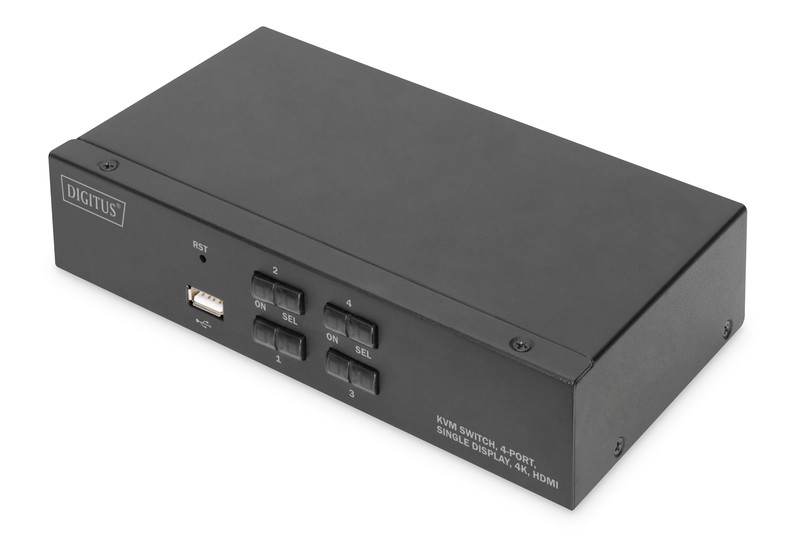 Przełącznik KVM Digitus 4 portowy HDMI, 4K 30Hz - obrazek 4