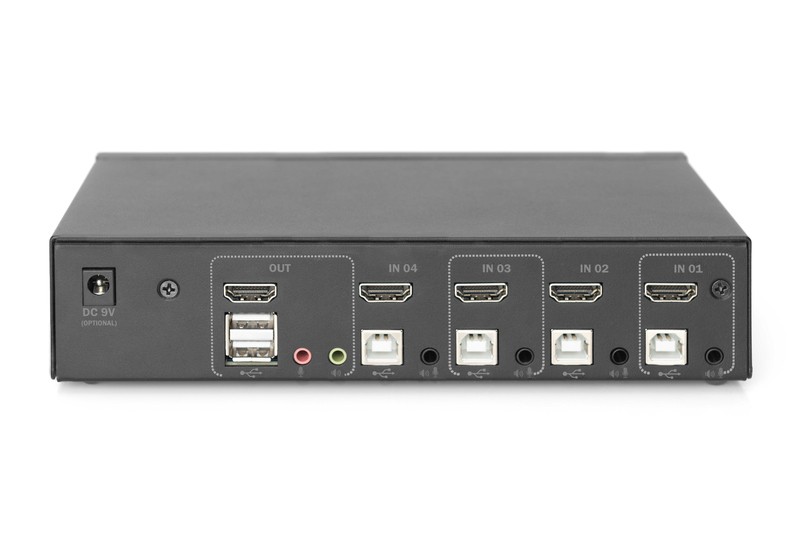 Przełącznik KVM Digitus 4 portowy HDMI, 4K 30Hz - obrazek 2