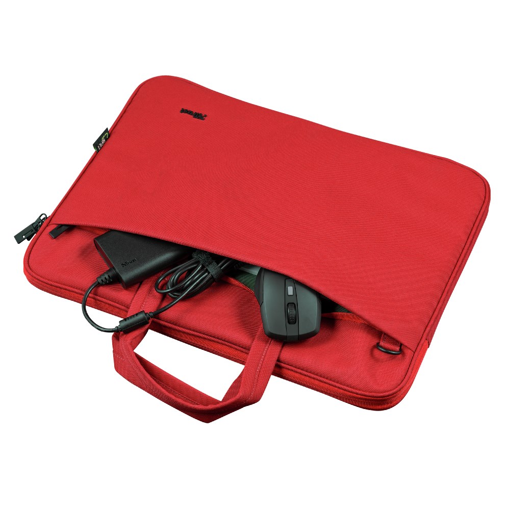 Torba na laptopa Trust Bologna Eco 16" Czerwona - obrazek 4