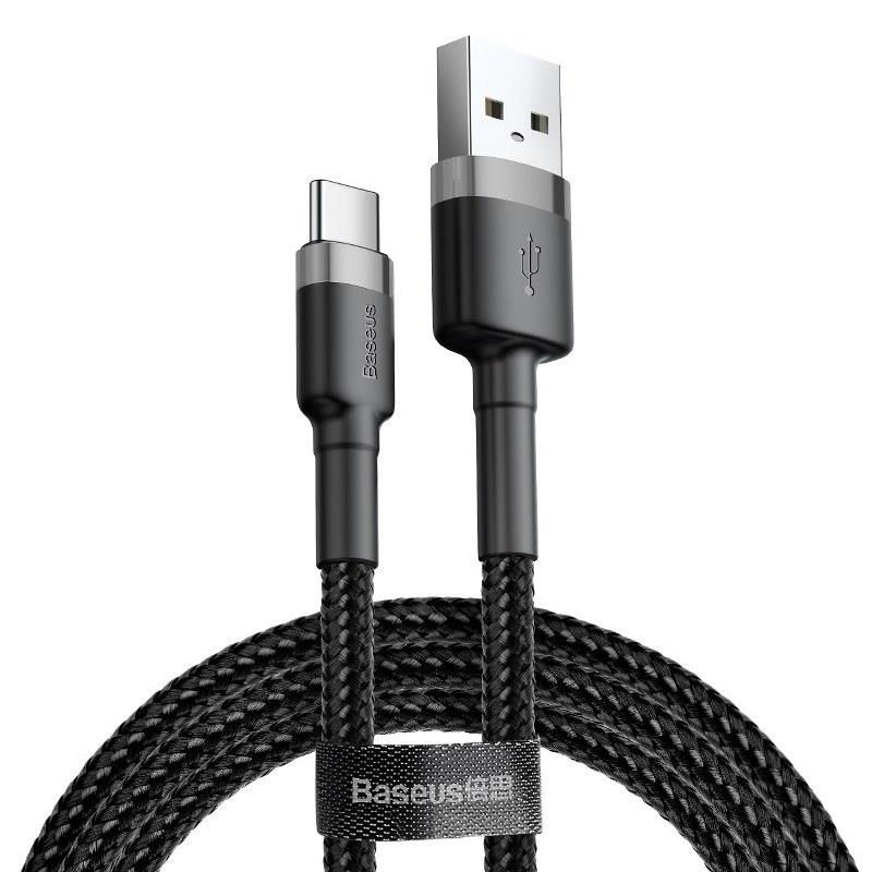 Kabel USB Type-C na USB-A 2.0 m Baseus Cafule Czarny