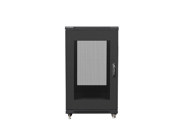 Szafa stojąca rack 19" 22U 600x800mm czarna (drzwi przednie perforowane) Lanberg - obrazek 4