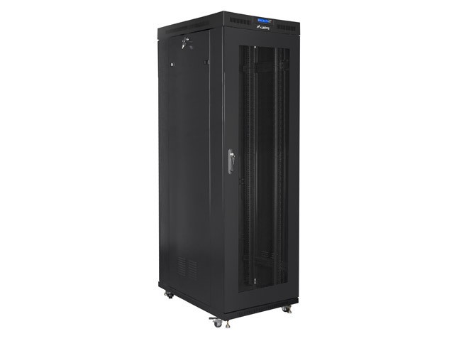 Szafa stojąca rack 19" 42U 800x1000mm czarna (drzwi przednie perforowane) LCD Lanberg - obrazek 4