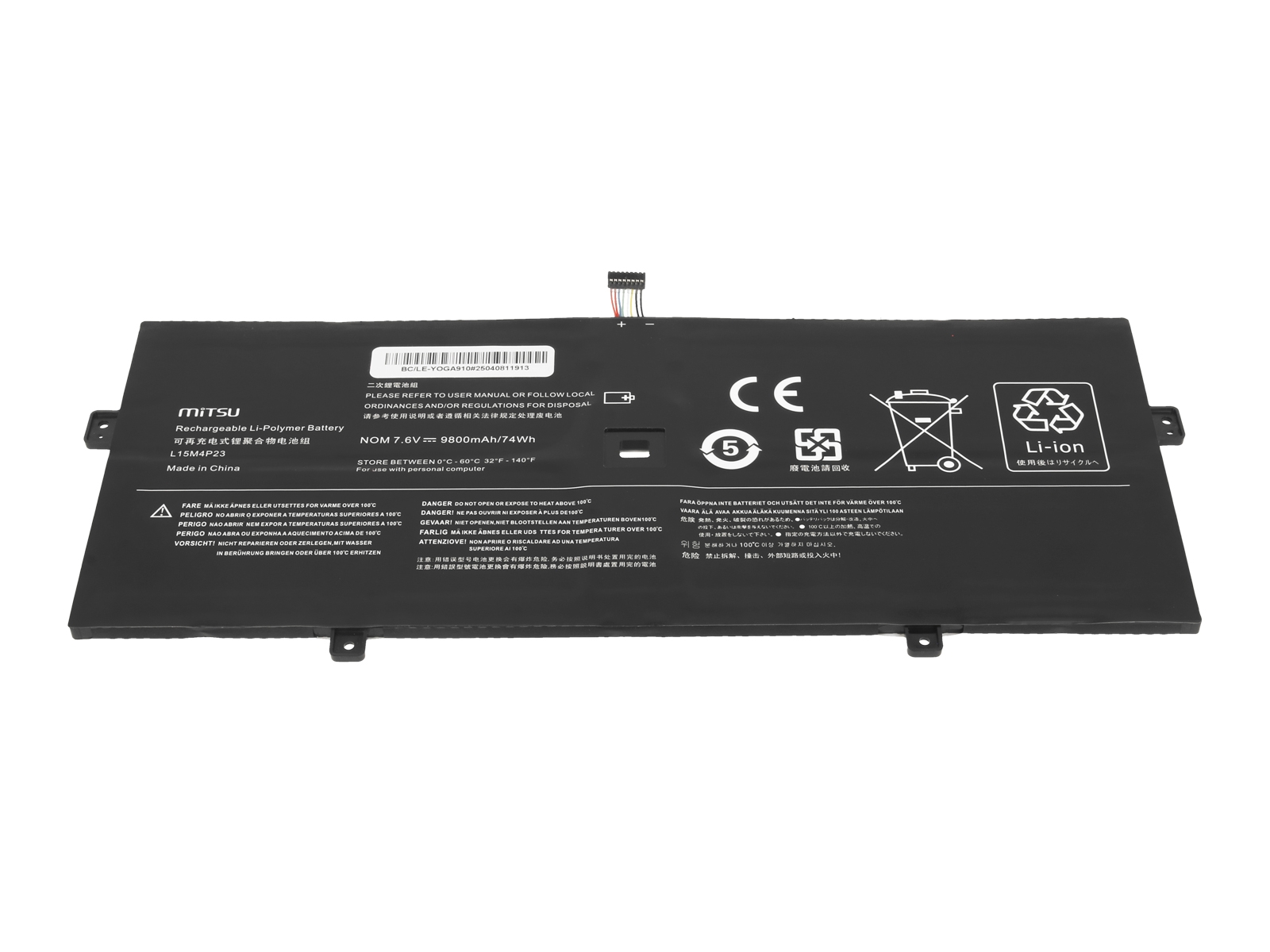 Bateria do laptopa Lenovo Yoga 910-13IKB 7.6 V 9800 mAh - obrazek 4