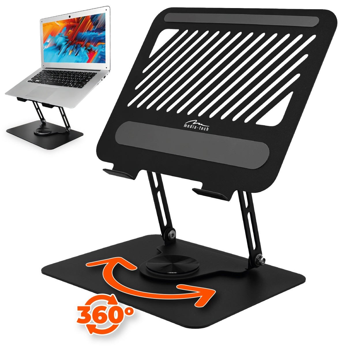 Podstawka pod laptopa - regulowana, obracana, ergonomiczna Media-Tech ROTO - obrazek 2