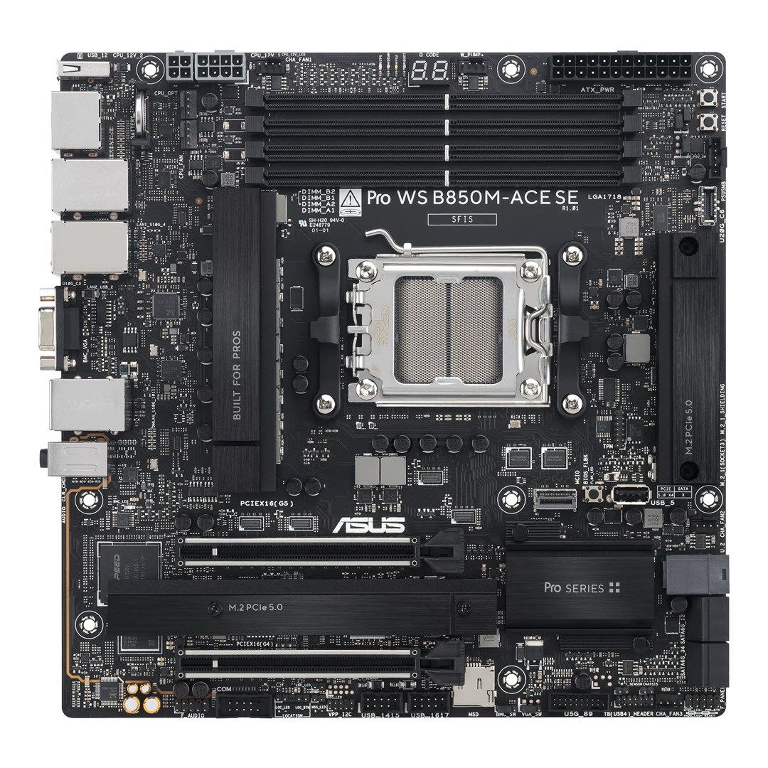 Płyta Socket AM5 Asus PRO WS B850M-ACE SE - obrazek 2