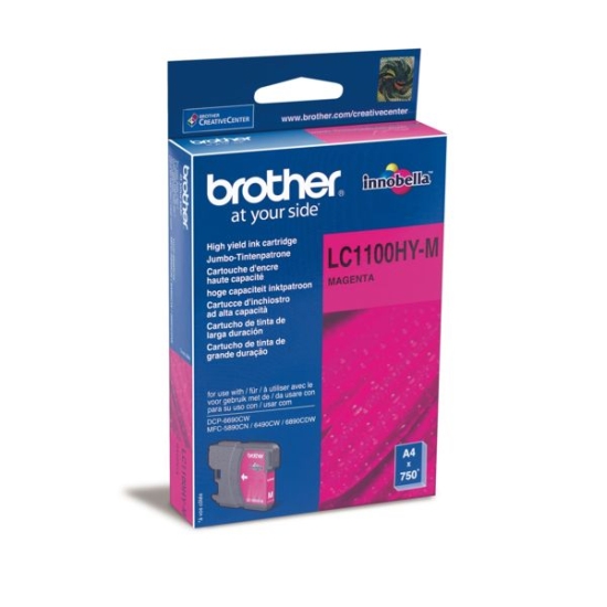 Tusz Brother LC1100HYM Magenta 750 str. - obrazek 3