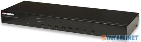 Przełącznik KVM Intellinet 8/1 USB PS/2 19" OSD