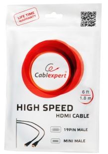 Kabel micro HDMI męski na HDMI męski v.2.0 1.8 m Gembird - obrazek 3