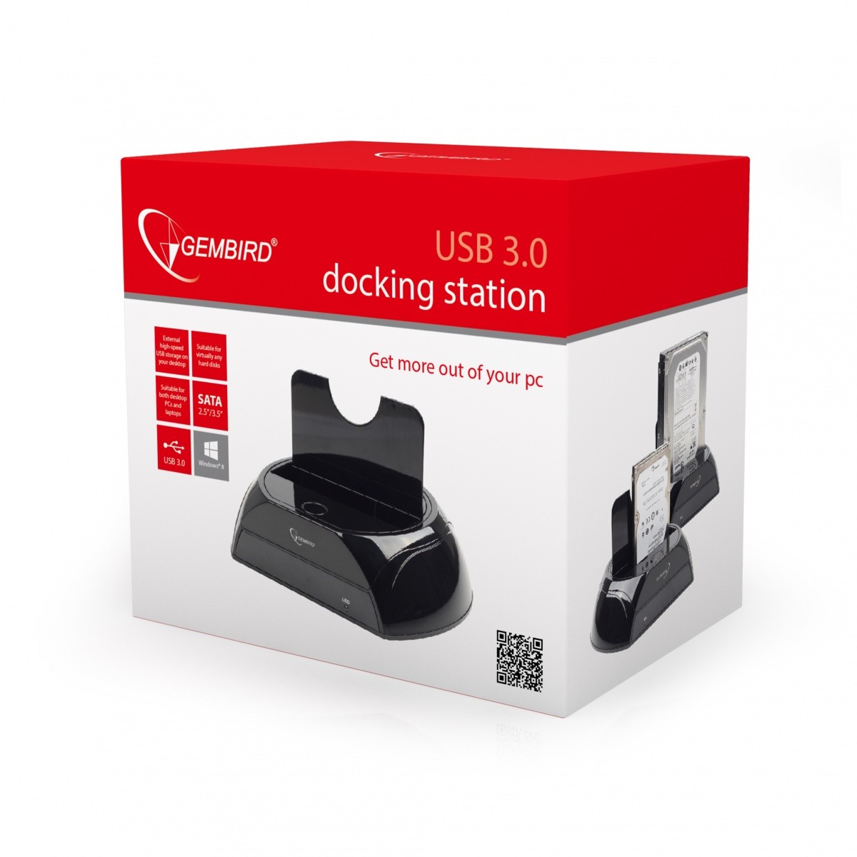 Stacja dokująca dla dysków HDD 2.5 i 3.5 USB 3.0 Gembird - obrazek 5