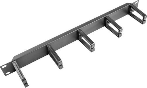 Organizer kabli 19'' 1U Typ B czarny Lanberg