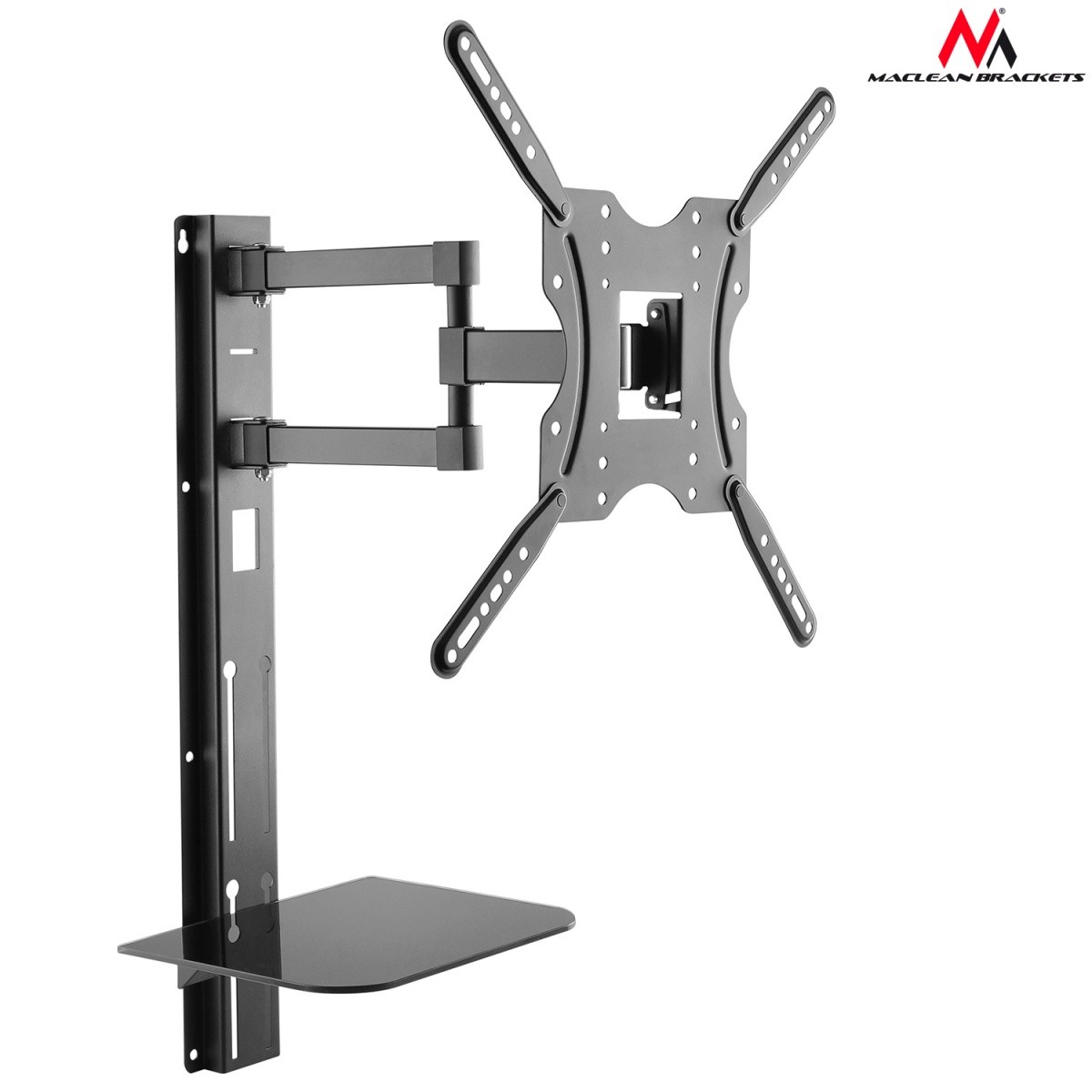 Uchwyt do mocowania LCD 32" - 55" - 30kg Ścienny z półką Maclean
