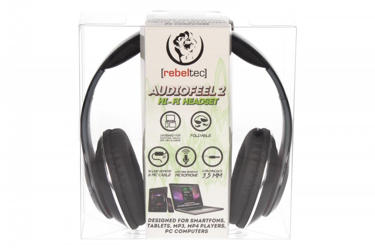Słuchawki rebeltec Audiofeel2 Czarne - obrazek 3