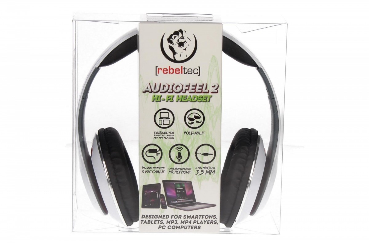 Słuchawki rebeltec Audiofeel2 Białe - obrazek 3