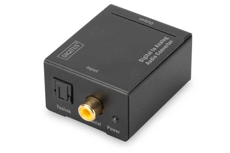 Konwerter sygnału Audio 1xCoax/Toslink do 2xRCA Digitus