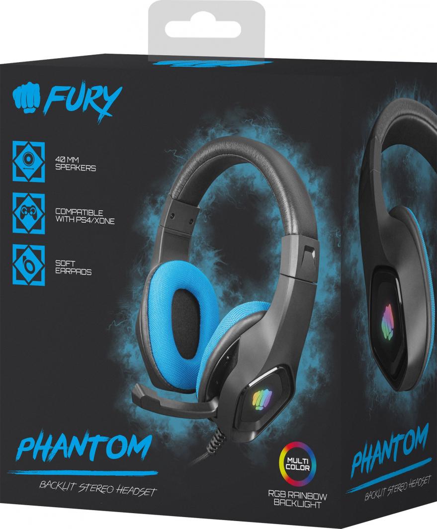 Słuchawki Fury Phantom podświetlenie - obrazek 3