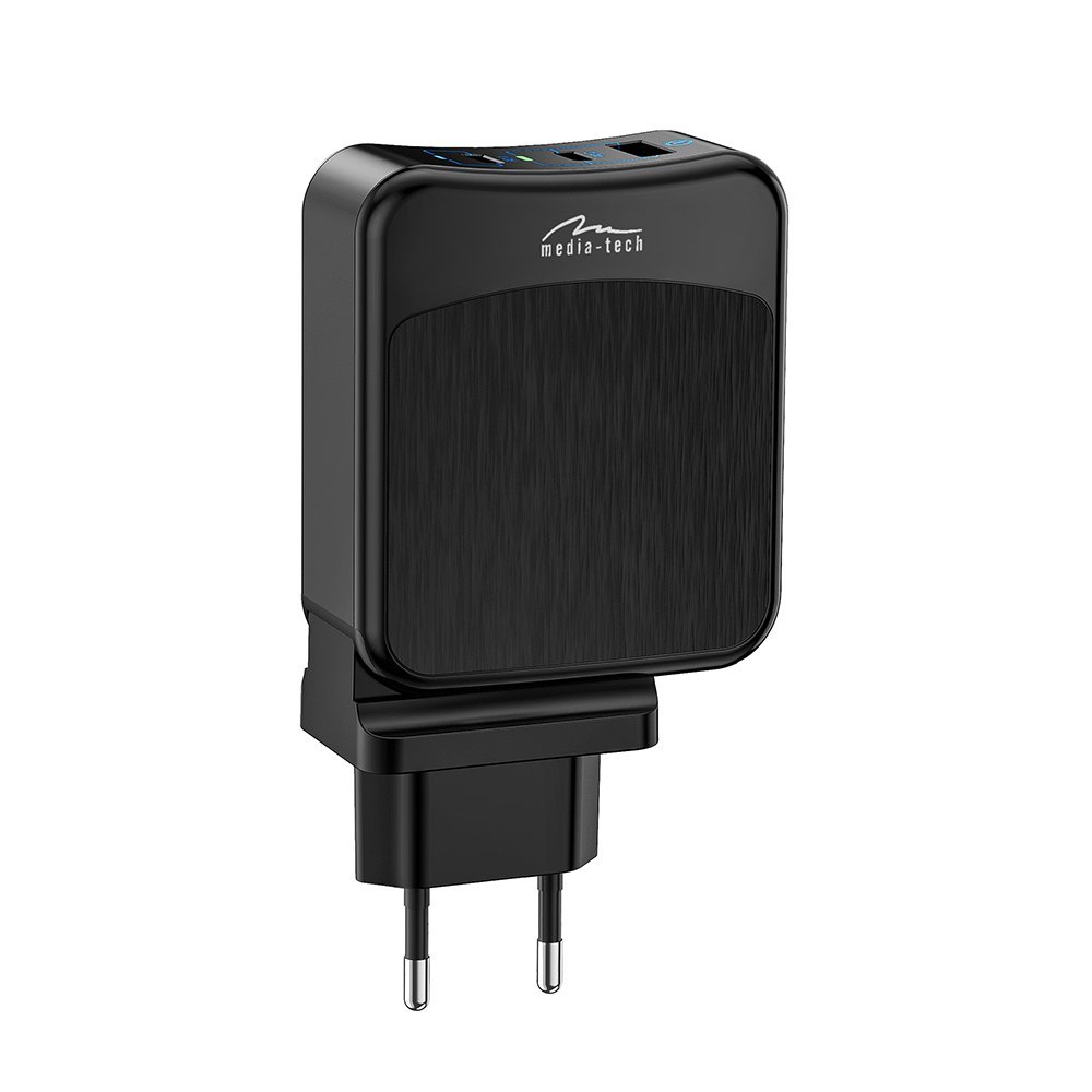 Ładowarka sieciowa USB 65W 2 x USB Type-C 1 x USB QC 3.0 Media-Tech - obrazek 4