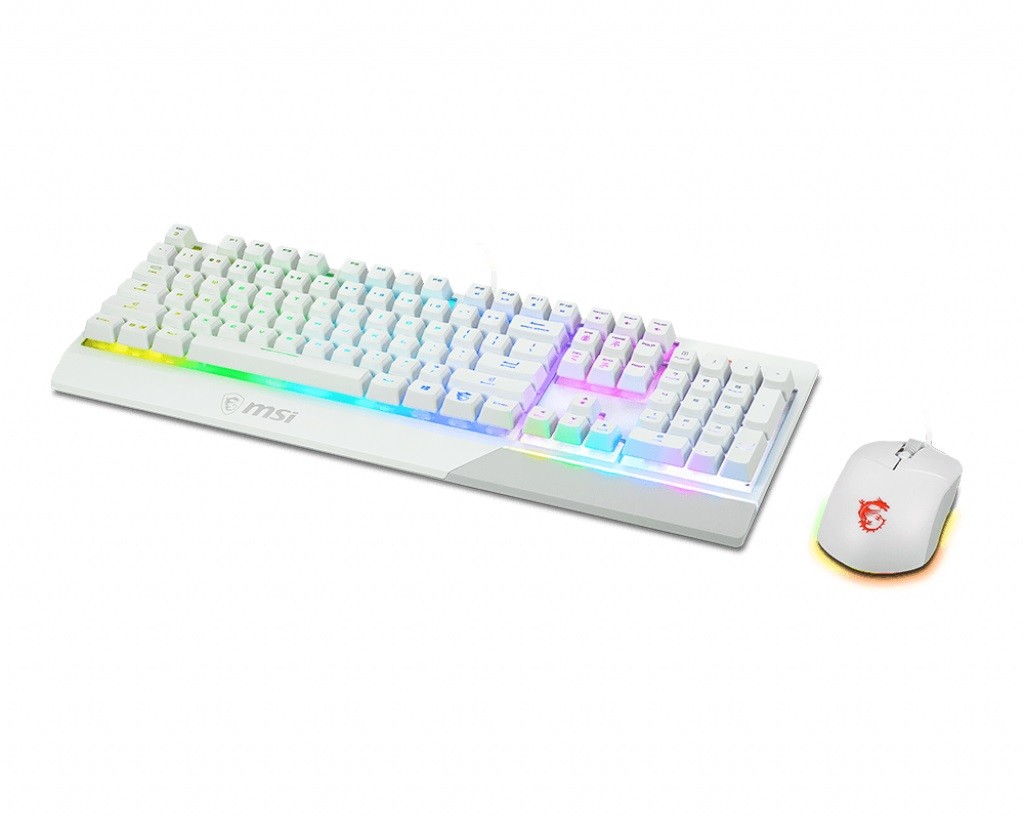 Zestaw klawiatura + mysz MSI Vigor GK30 Combo Biała - obrazek 3