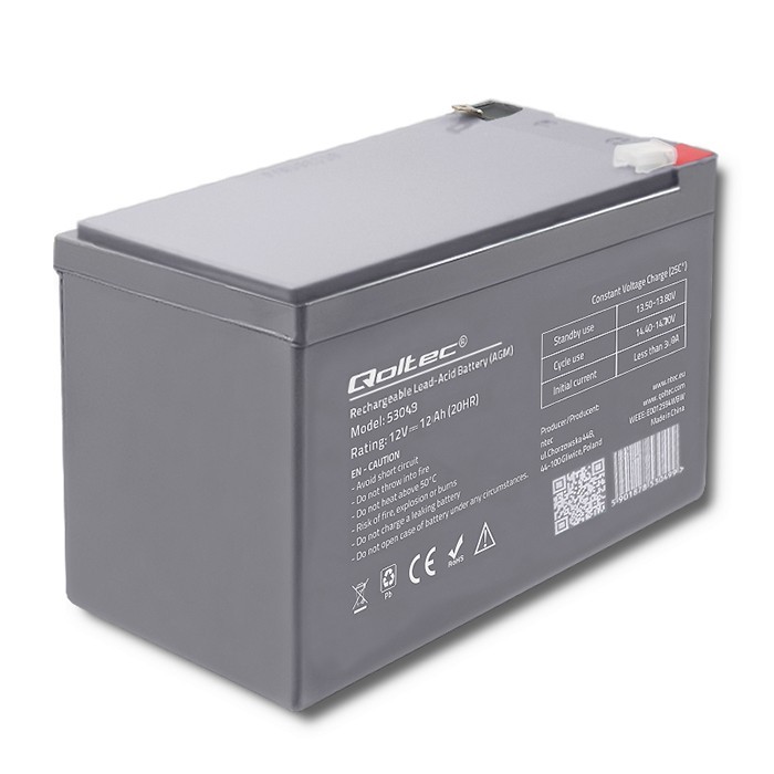 Akumulator UPS Qoltec AGM 12V 12Ah