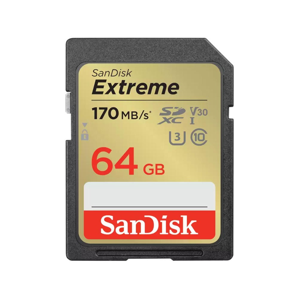 - karta pamieci SD 64GB SDXC SanDisk Extreme 170MB/70MB