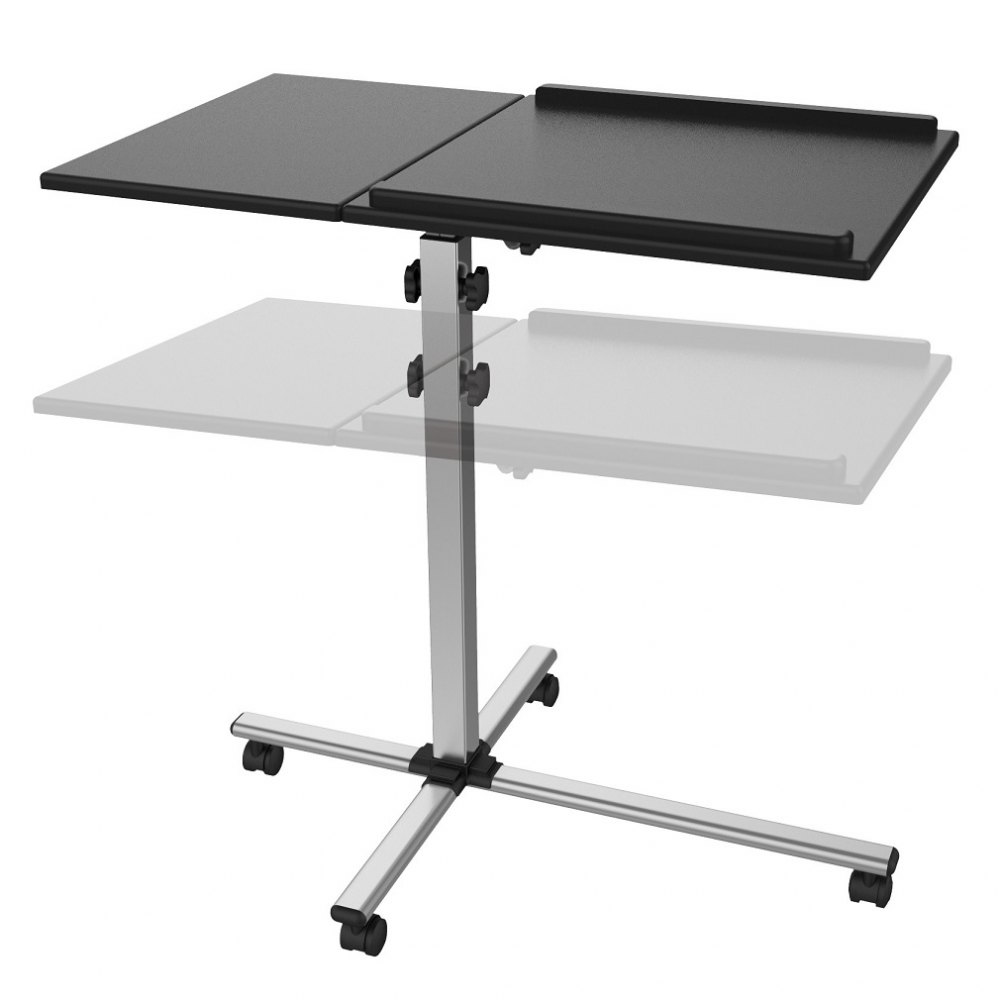 Stolik pod projektor na kółkach 2 Blaty, Regulowany Techly - obrazek 5