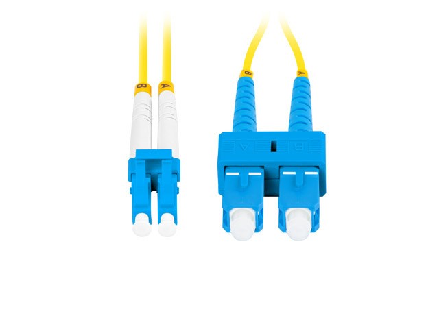 Patchcord światłowodowy Sm Sc/Upc-Lc/Upc Duplex 3.0mm 1.0m Żółty Lanberg - obrazek 2