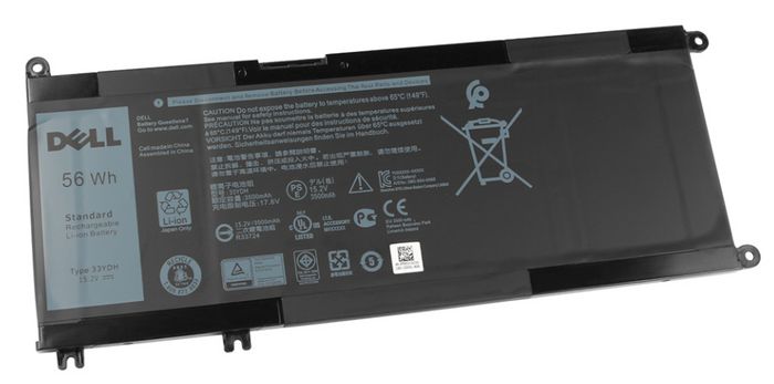 Bateria do laptopa Dell 56 WHR, 4 Cell, Lithium Ion