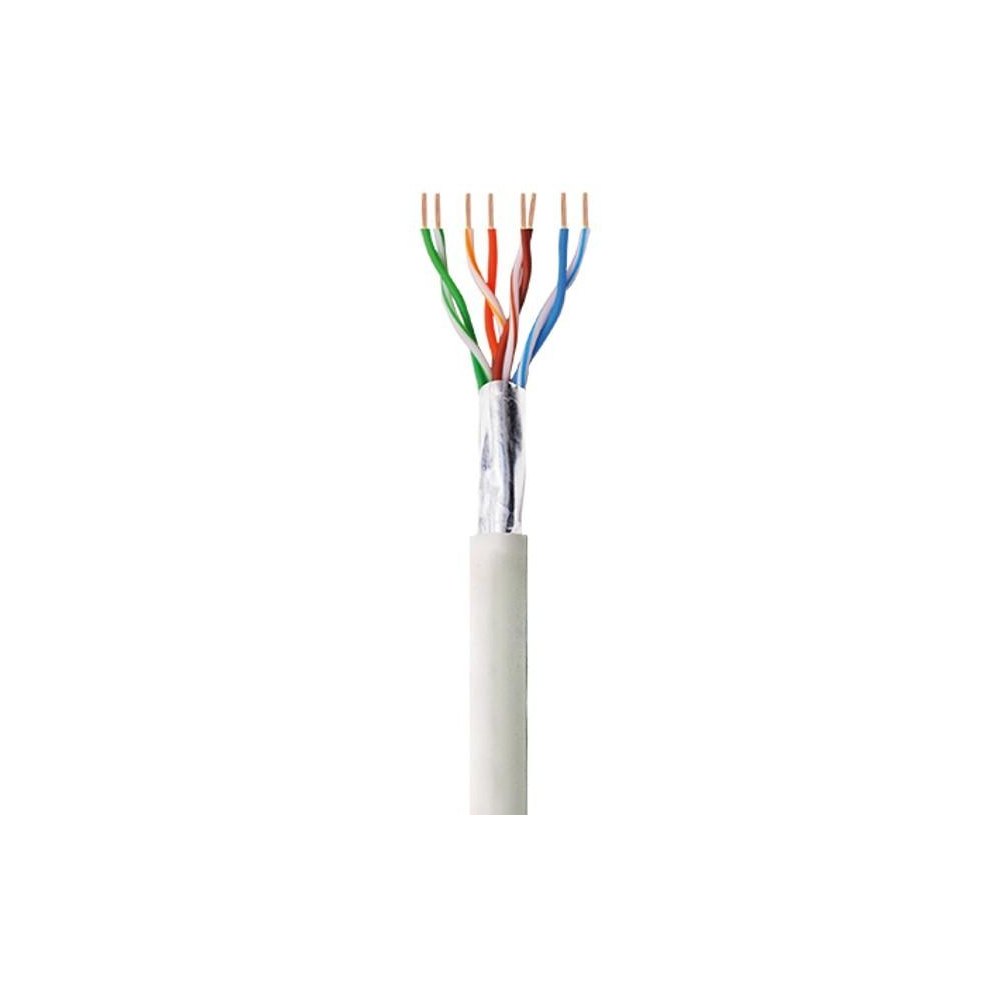 Kabel sieciowy FTP skrętka, Linka 100 m kat. 6 CU Szary Techly - obrazek 2