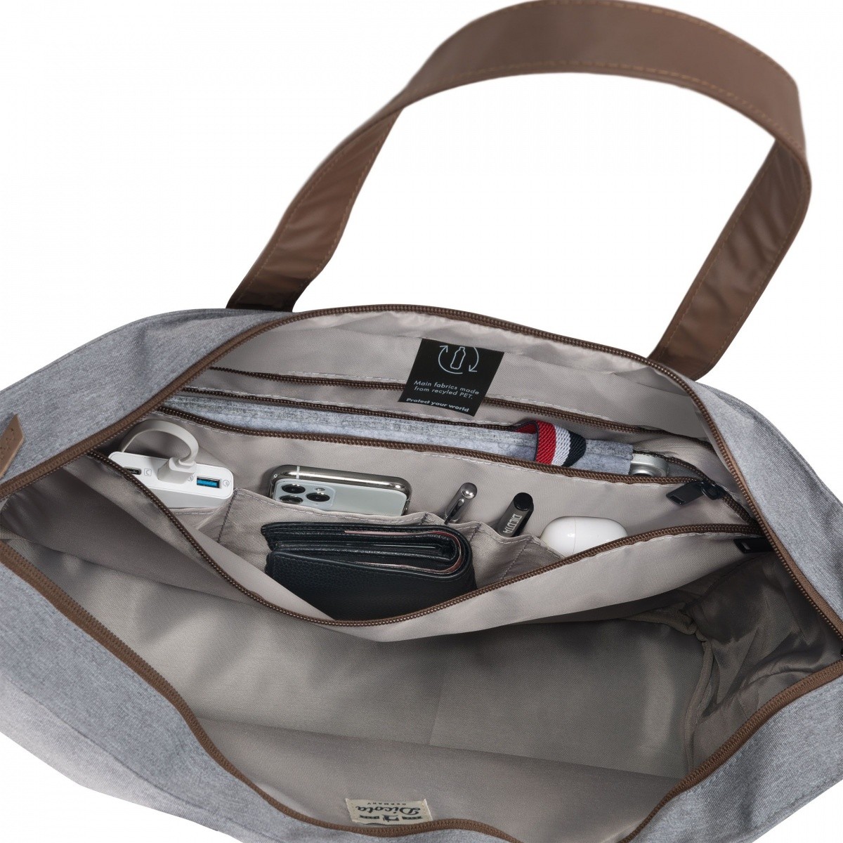 Torba na laptopa Dicota Shopper Eco Motion 13 - 14.1" Szara - obrazek 2