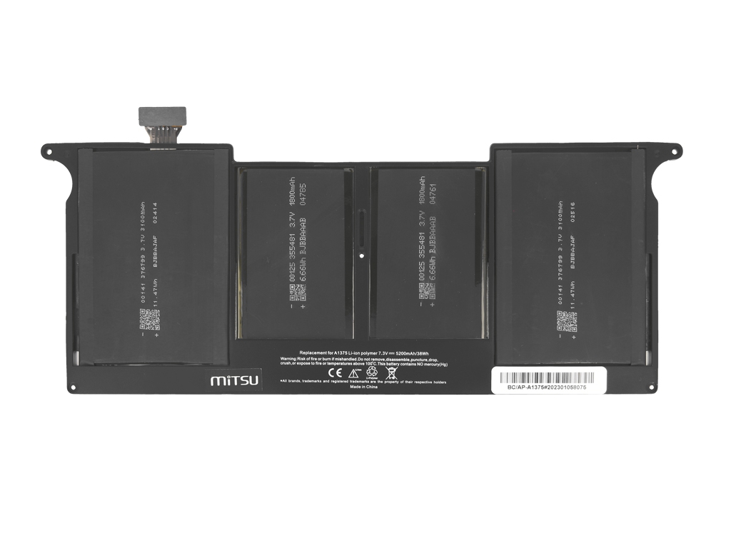 Bateria do laptopa Apple MacBook Air 11" - A1370 (2010 r.) 7.3 V 5200 mAh - obrazek 3