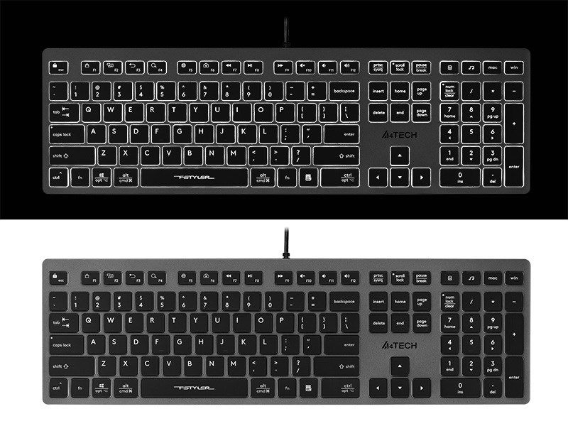 Klawiatura A4Tech FStyler FX60H White Backlit - obrazek 5