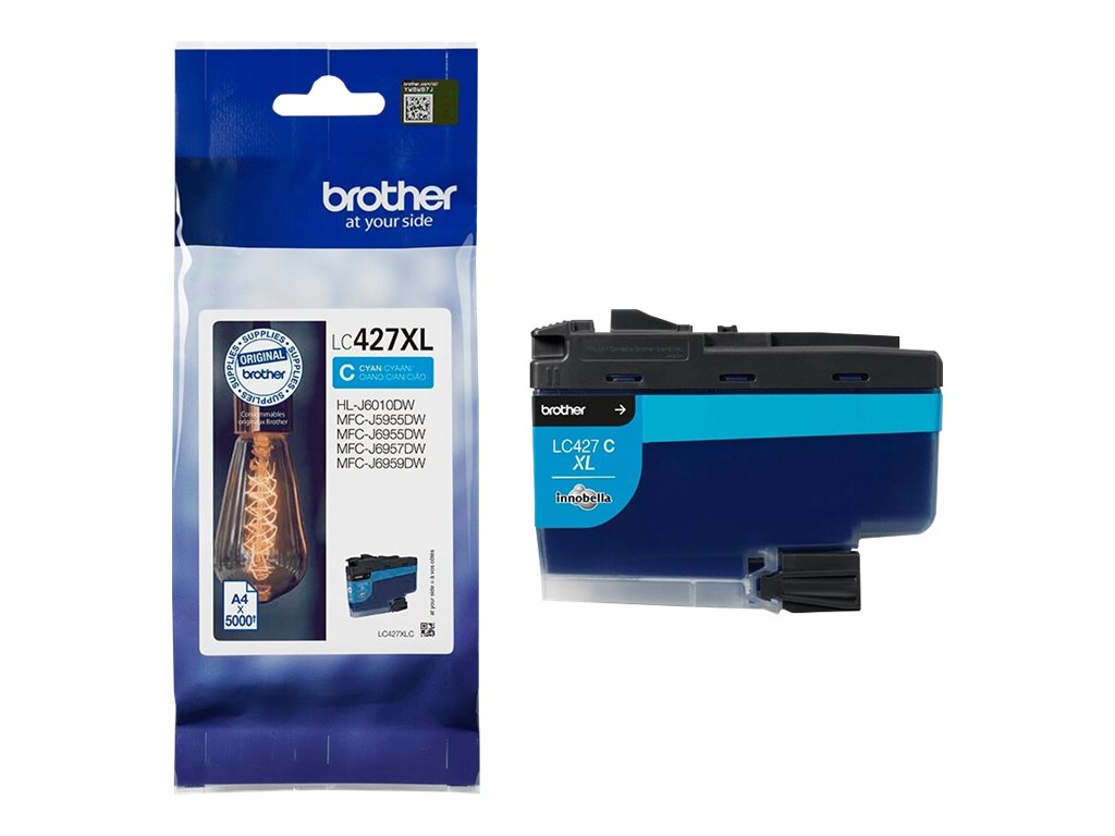 Tusz Brother LC427XLC Cyan 5000 str.