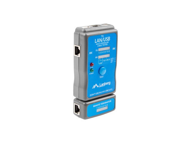 Tester okablowania RJ45, RJ11, RJ12, BNC, USB Lanberg - obrazek 2