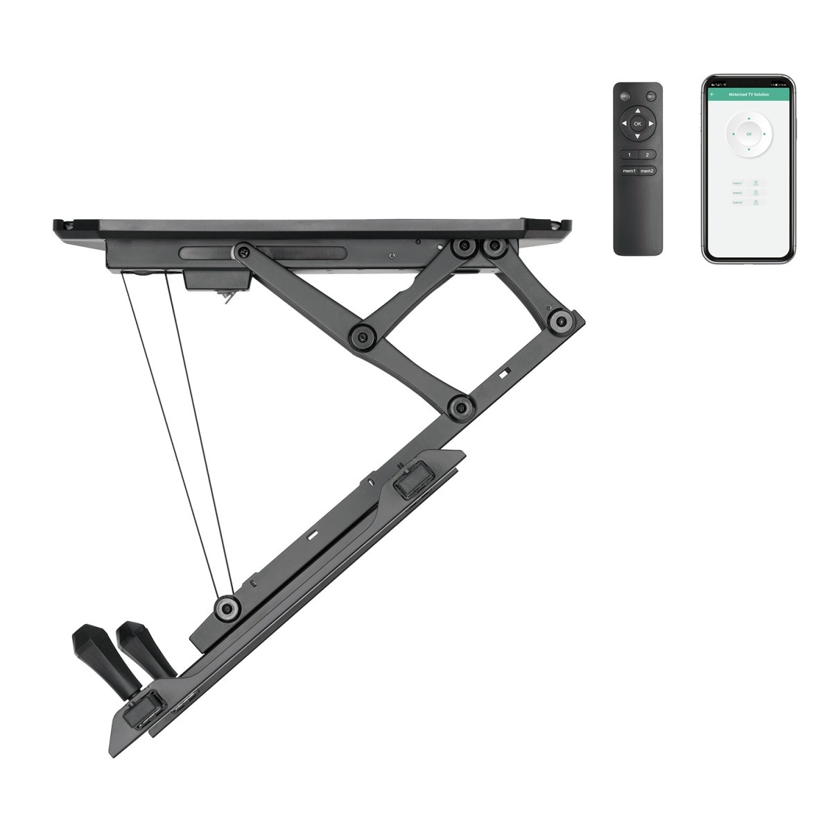 Uchwyt do mocowania LCD 32" - 70" - 35 Kg Sufitowy elektryczny; uchylny Maclean - obrazek 2