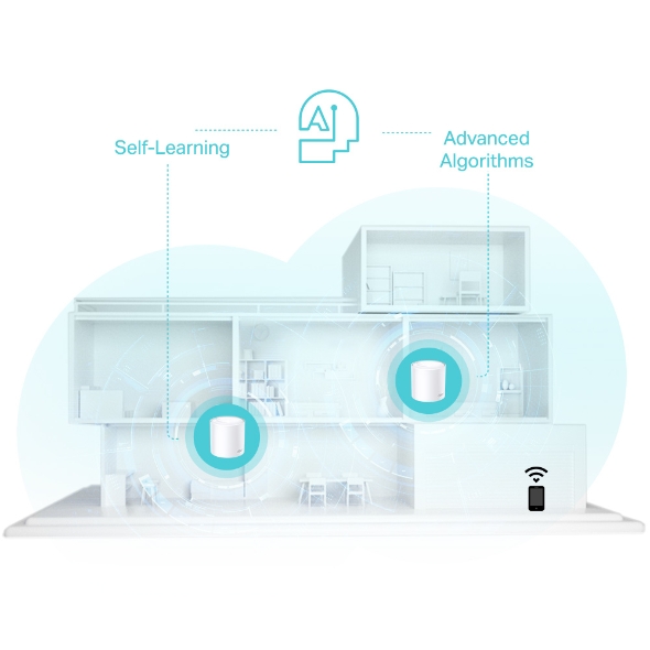 Domowy system Wi-Fi 6 Mesh AX3000 TP-Link Deco X50 1-Pack - obrazek 2